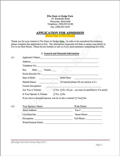 admission